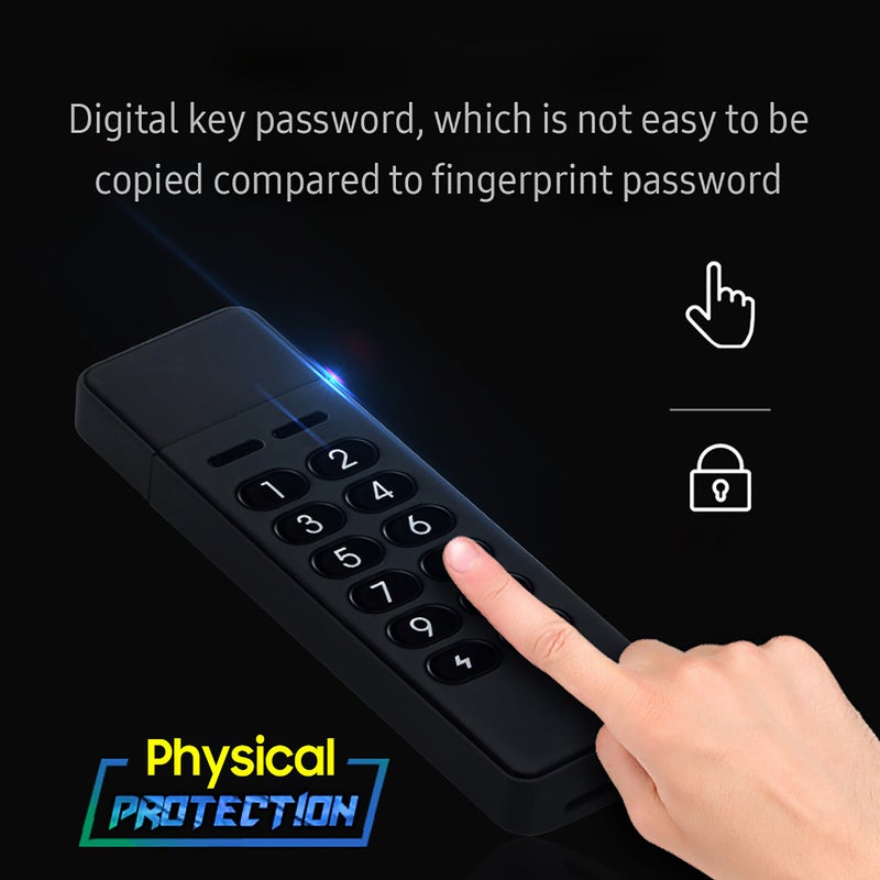 سائق ذاكرة USB مشفر رقمي 16 جيجا بايت / 32 جيجا بايت USB 2.0 لحماية أمن البيانات، سائق ذاكرة USB مشفر للهواتف الذكية وأجهزة الكمبيوتر المحمولة والأجهزة الحاسوبية المكتبية - Image 4