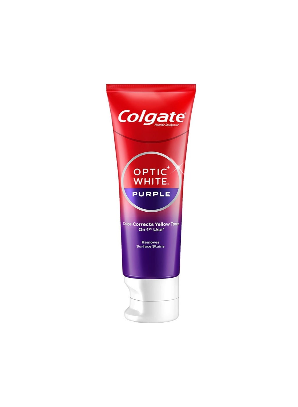 Colgate Optic White Purple, Whitening Toothpaste 150g, Color-Corrects Yellow Tones, Removes Surface Stains