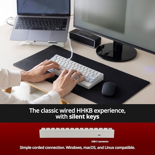 HHKB - Happy Hacking Keyboard Professional Classic Type-S White (Wired, USB-C, Silent, Mac, Windows, White, Printed) with 2-Year Advance Exchange Warranty - Image 5