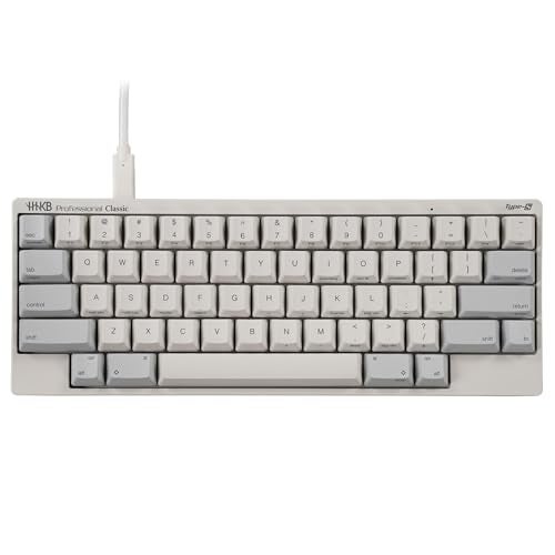 HHKB - Happy Hacking Keyboard Professional Classic Type-S White (Wired, USB-C, Silent, Mac, Windows, White, Printed) with 2-Year Advance Exchange Warranty - Image 1