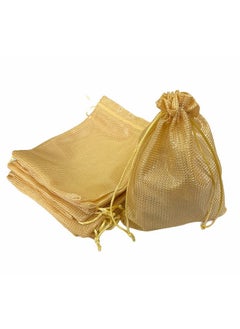 Krisah Krisah Fabric Unisex-Adult Self Design Cloth Potli Gift Bags, Pack Of 25 (Beige) Big Size 23 X 18 Cm Capacity 500 Gram  - Image 1