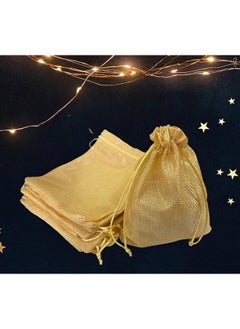 Krisah Krisah Fabric Unisex-Adult Self Design Cloth Potli Gift Bags, Pack Of 25 (Beige) Big Size 23 X 18 Cm Capacity 500 Gram  - Image 4