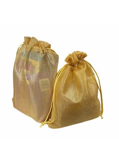 Krisah Krisah Fabric Unisex-Adult Self Design Cloth Potli Gift Bags, Pack Of 25 (Beige) Big Size 23 X 18 Cm Capacity 500 Gram  - Image 2