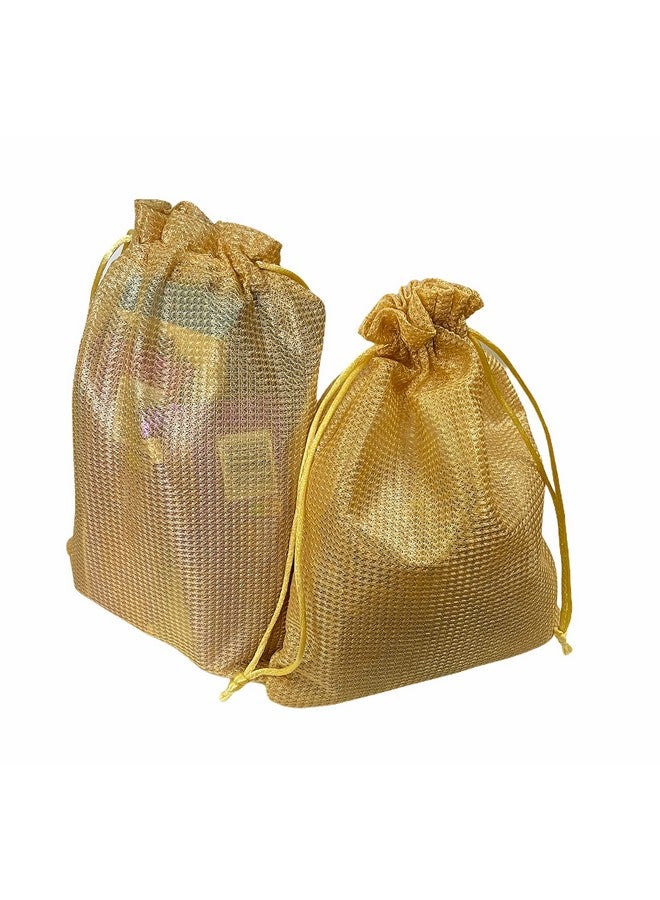 Krisah Fabric Unisex-Adult Self Design Cloth Potli Gift Bags, Pack Of 25 (Beige) Big Size 23 X 18 Cm Capacity 500 Gram - Image 2