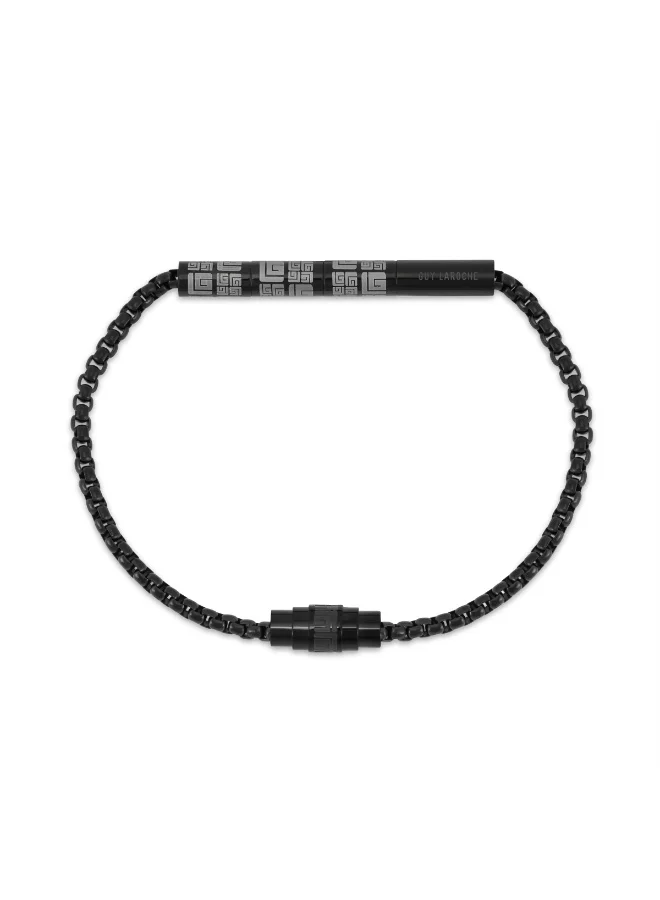 غاي لاروش سوار بيير أسود بسلسلة وإغلاق بحرف مونوغرام