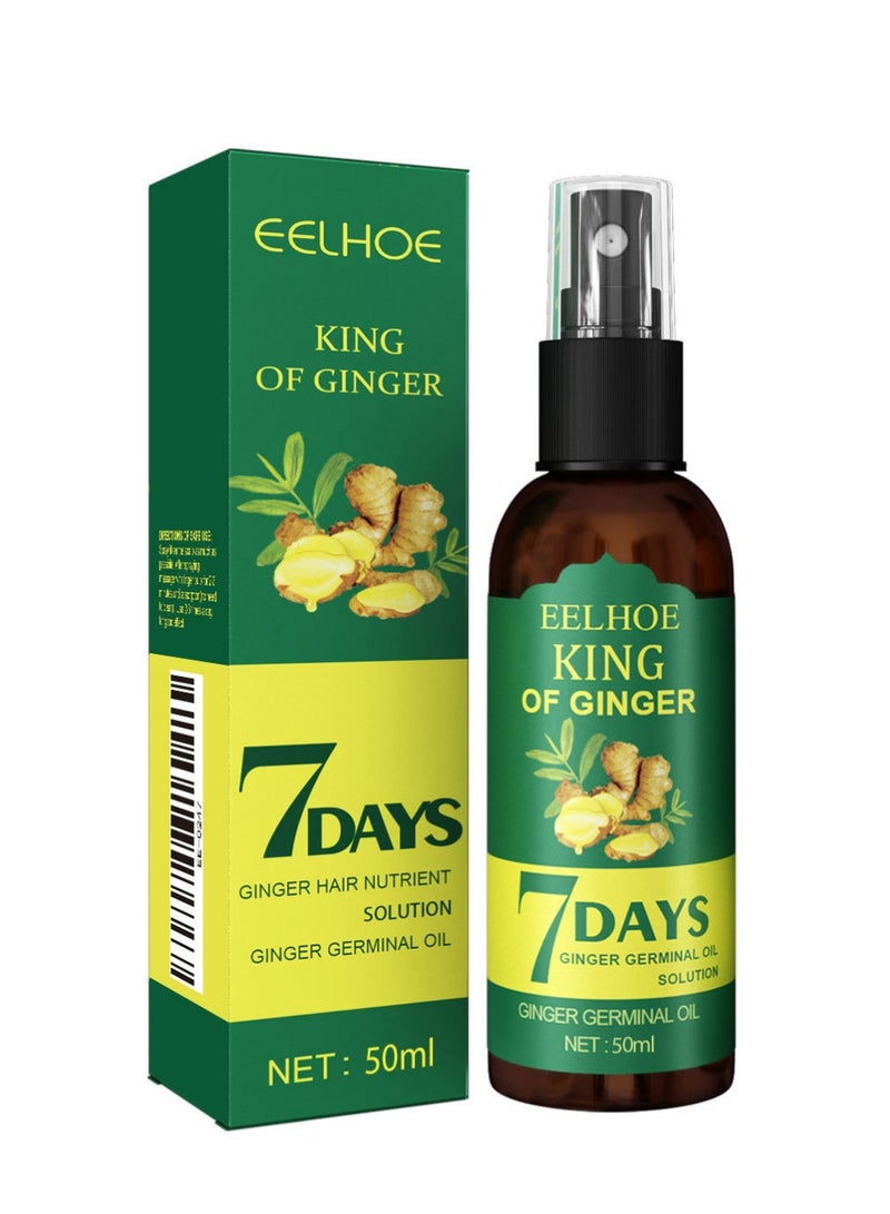 EELHOE Ginger Oil for Hair Growth, 7 Days Germinal Oil, Hair Fall Control, Dry Hair Treatment, Natural Ingredients, Japanese Formula, Unisex, Includes 1 Pc 50ml - Image 5