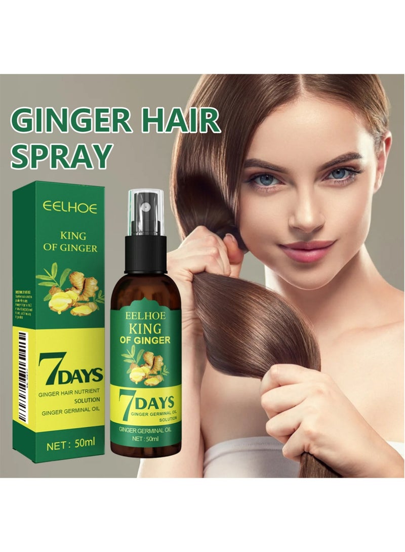 EELHOE Ginger Oil for Hair Growth, 7 Days Germinal Oil, Hair Fall Control, Dry Hair Treatment, Natural Ingredients, Japanese Formula, Unisex, Includes 1 Pc 50ml - Image 1