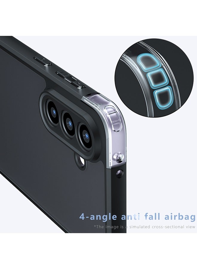 Case for Samsung Galaxy A56 5G, Frosted Translucent Back Protective Slim Phone Cover, Anti-Fingerprints, Anti-Fall Drop Protection, Shockproof Case for Samsung Galaxy A56 5G (Black)  - Image 3