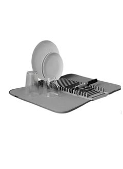 Generic 2-in-1 Compact Dish Drying Rack with Super-Absorbent Microfiber Mat – Space-Saving, Hygienic, and Stylish Kitchen Matt  - Image 1
