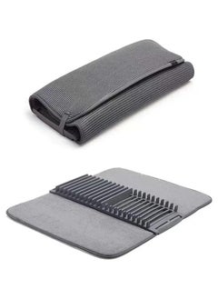 Generic 2-in-1 Compact Dish Drying Rack with Super-Absorbent Microfiber Mat – Space-Saving, Hygienic, and Stylish Kitchen Matt  - Image 2