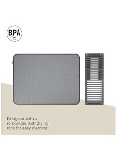 Generic 2-in-1 Compact Dish Drying Rack with Super-Absorbent Microfiber Mat – Space-Saving, Hygienic, and Stylish Kitchen Matt  - Image 4