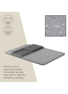 Generic 2-in-1 Compact Dish Drying Rack with Super-Absorbent Microfiber Mat – Space-Saving, Hygienic, and Stylish Kitchen Matt  - Image 5