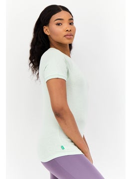 adidas Originals Women Sportswear Fit Outdoor T-Shirt, Light Green  - Image 4