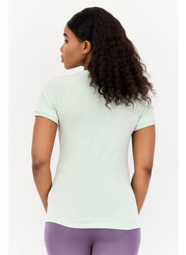 adidas Originals Women Sportswear Fit Outdoor T-Shirt, Light Green  - Image 3