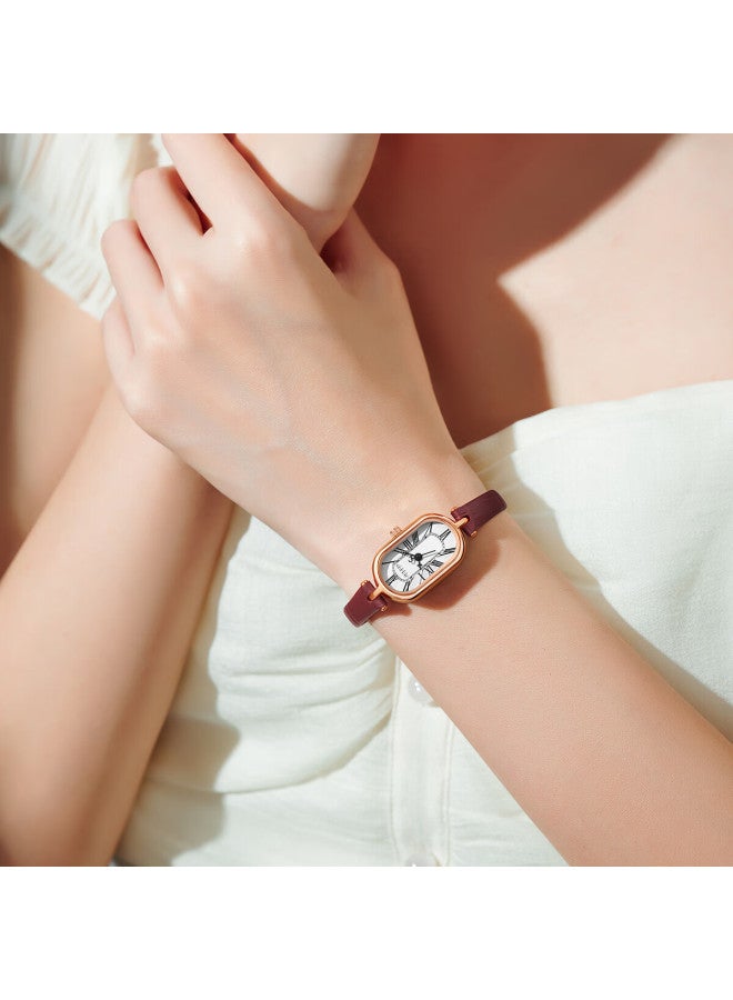 Julius Women's New Vintage Niche Oval Red Zodiac Year Gift Box Quartz Waterproof Watch Ja-1534 - Image 3
