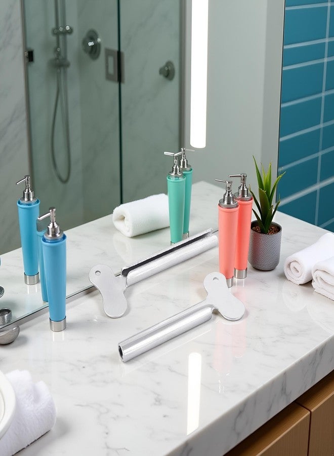 Cauaoa 2-Pcs Silver Tube Squeezer Key,Metal Toothpaste Roller Dispenser Tool,Tube Toothpaste Squeezer Keys Metal Hair Dye Color Key Roller Dispenser Tool Durable Processing,Daily Living Tube Squeezing Aids - Image 5