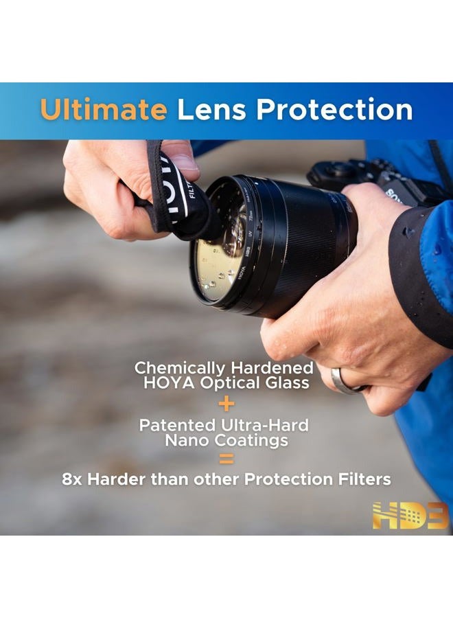 HOYA HD3 49mm UV Protector Filter - Re-Certified for 100MP+ Cameras with Ultra-Hard Nano Coating UV Filter - Stain Resistant, Smudge and Waterproof UV Lens Filter with Aluminum Frame - Image 5