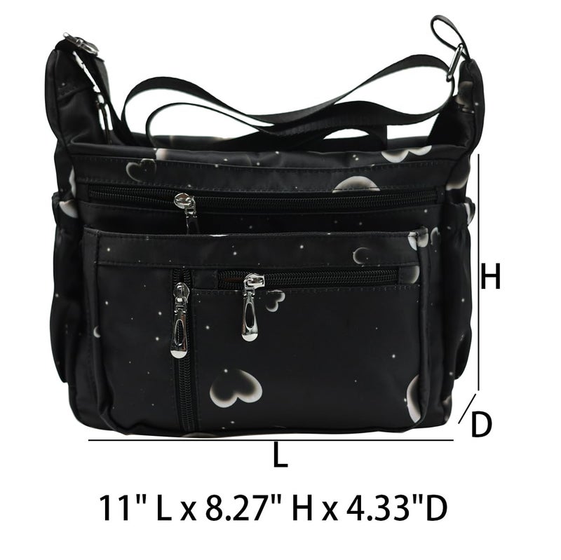 Fabuxry Purses and Shoulder Handbags for Women Crossbody Bag Messenger Bags (Floral-Heart) - Image 4