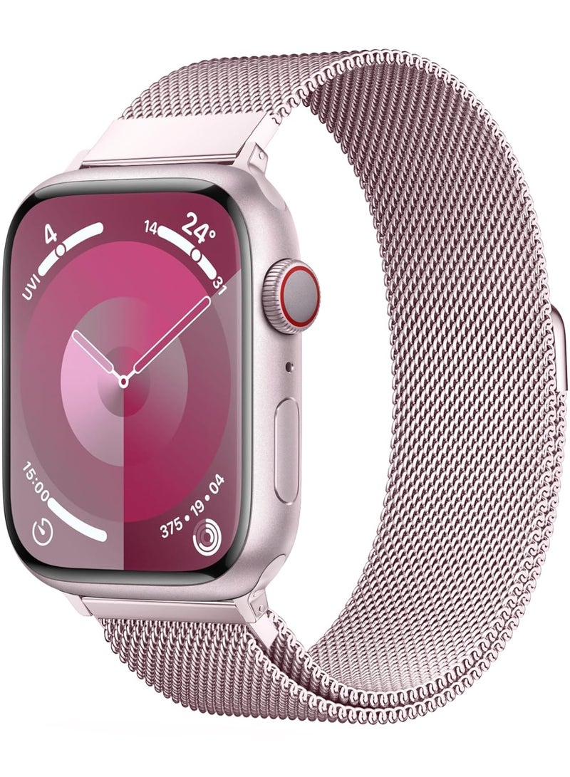 الأصلي الفولاذ المقاوم للصدأ حلقة ميلانو متوافقة مع أبل ساعة حزام ,42mm38mm 40mm 41mm  ، مناسبة لسلسلة Iwatch 10 ، 9 ، Se ، 8 7 6 5 4 3 2 1 ، Ultra ، W Omen & Man  ، 38/40/41/42mm) - Image 1