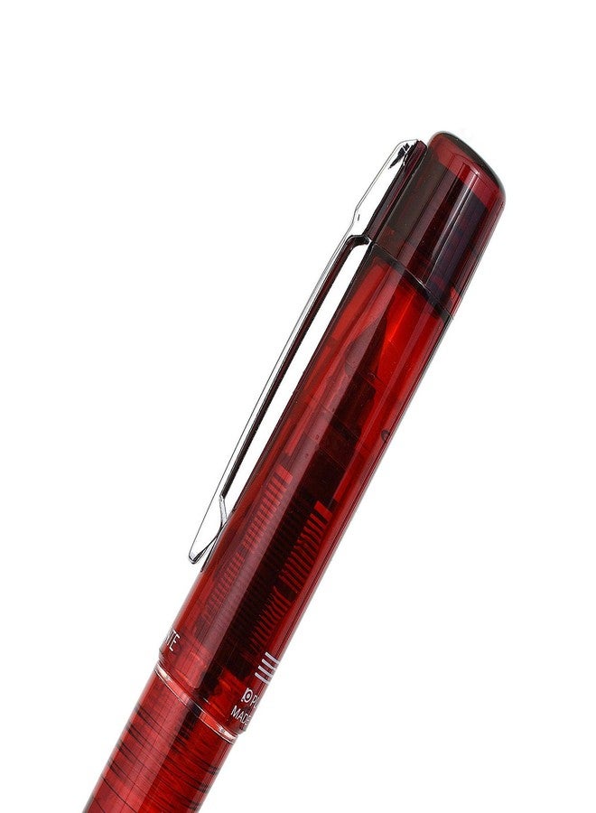 PLATINUM Prefounte Fountain Ink Pen with SS Medium Nib, Translucent Crimson Red Barrel, Cap, Blue-Black Ink Cartridge Included, Slip & Seal Cap Design, Ideal For Adults Daily Use Beginners - Image 4