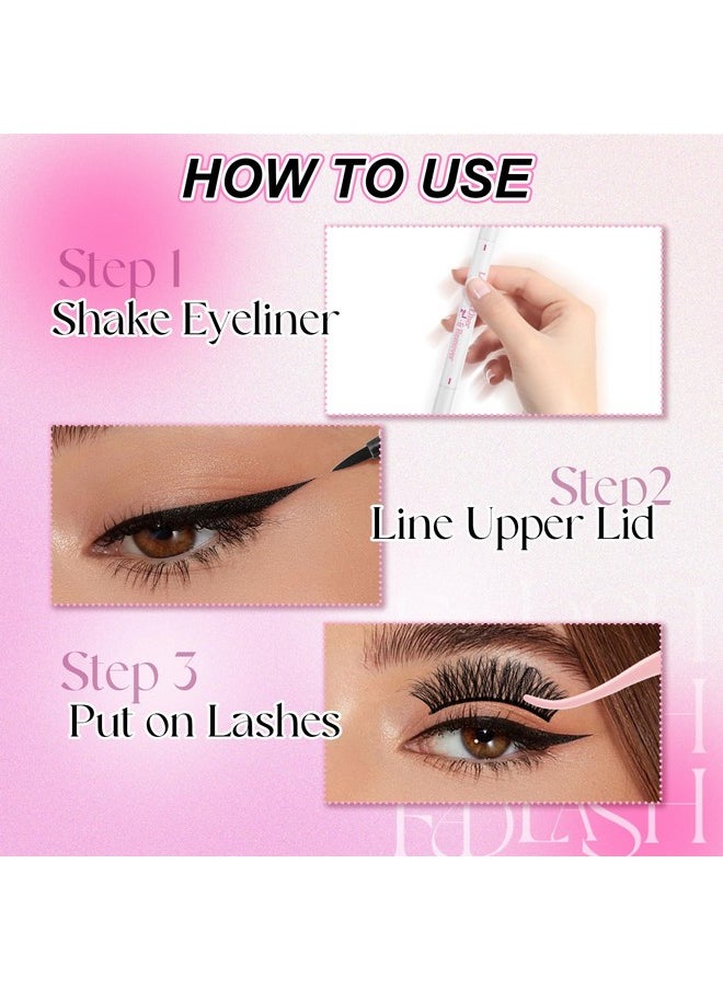 FADLASH - 2-In-1 Lash Glue Liner And Remover Eyeliner Lash-Enhancing Eyelash Adhesive Eyeliner Waterproof Makeup Eyeliner Instead Of Lash Glue Easy Touch-Up - Image 1