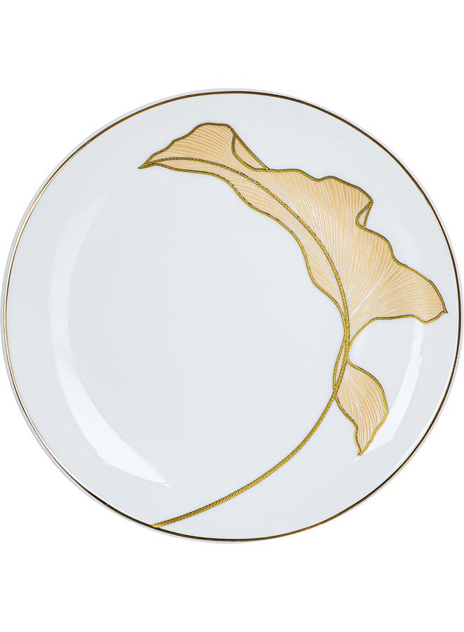 السيف  طقم تقديم الكيك من البورسلين 14 قطعة باللون الأبيض - Image 2