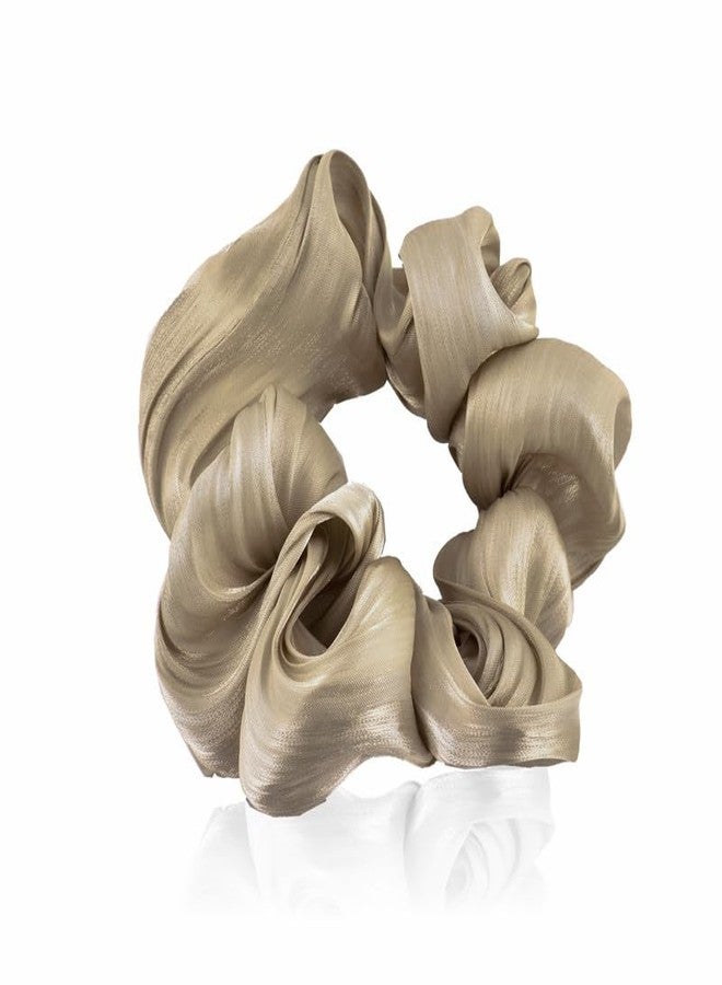 GUBB Satin Scrunchies Rose Gold & Brown For Women | Minimises Hair Loss & Breakage | Reduces Hair Damage & Split Ends | Frizz-Free & Crease-Free Hair | Prevents Dents, Snags & Ridges - Image 1