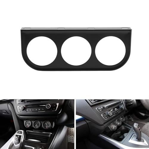 Aramox Gauge Holder 52mm/2in 3-Hole Triple Instrument Panel Shell Gauge Mounting Bracket Car Dashboard Meter Iron Holder Gauge Pod Gauge Mount(Black) - Image 4