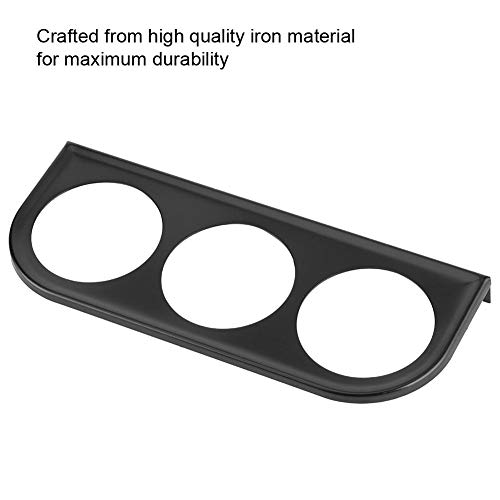 Aramox Gauge Holder 52mm/2in 3-Hole Triple Instrument Panel Shell Gauge Mounting Bracket Car Dashboard Meter Iron Holder Gauge Pod Gauge Mount(Black) - Image 5