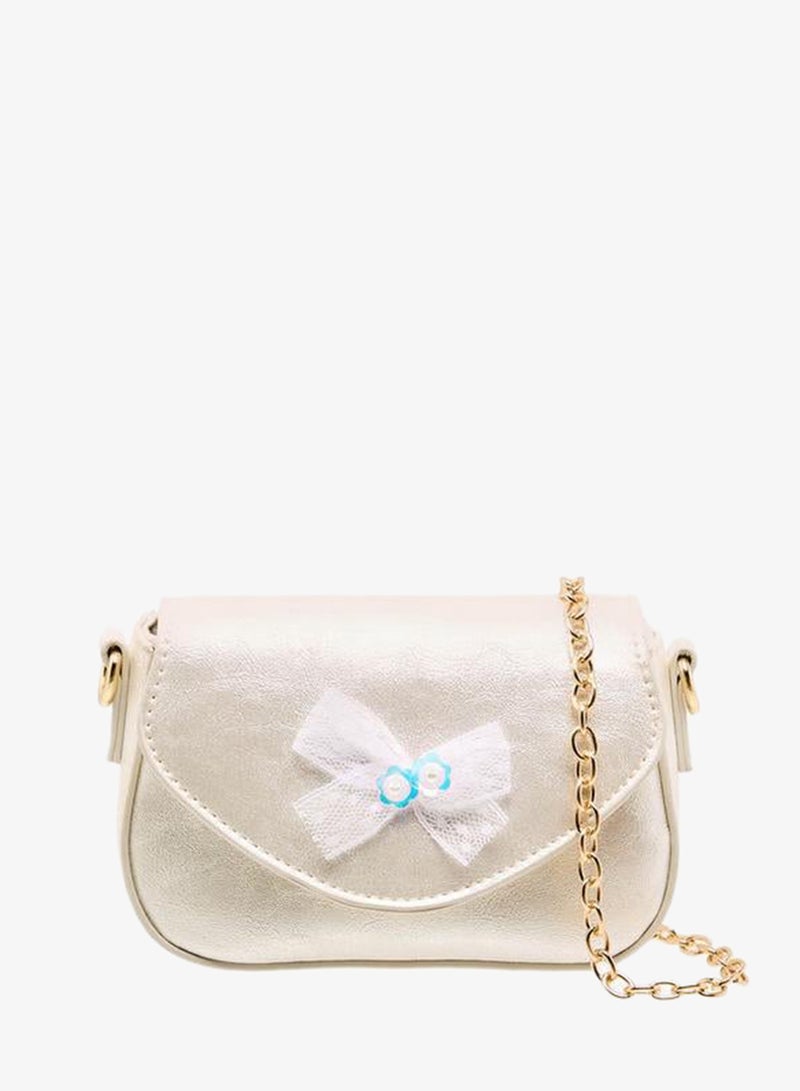 Flora Bella By Shoexpress Bow Embellished Crossbody Bag with Chain Strap - Image 2
