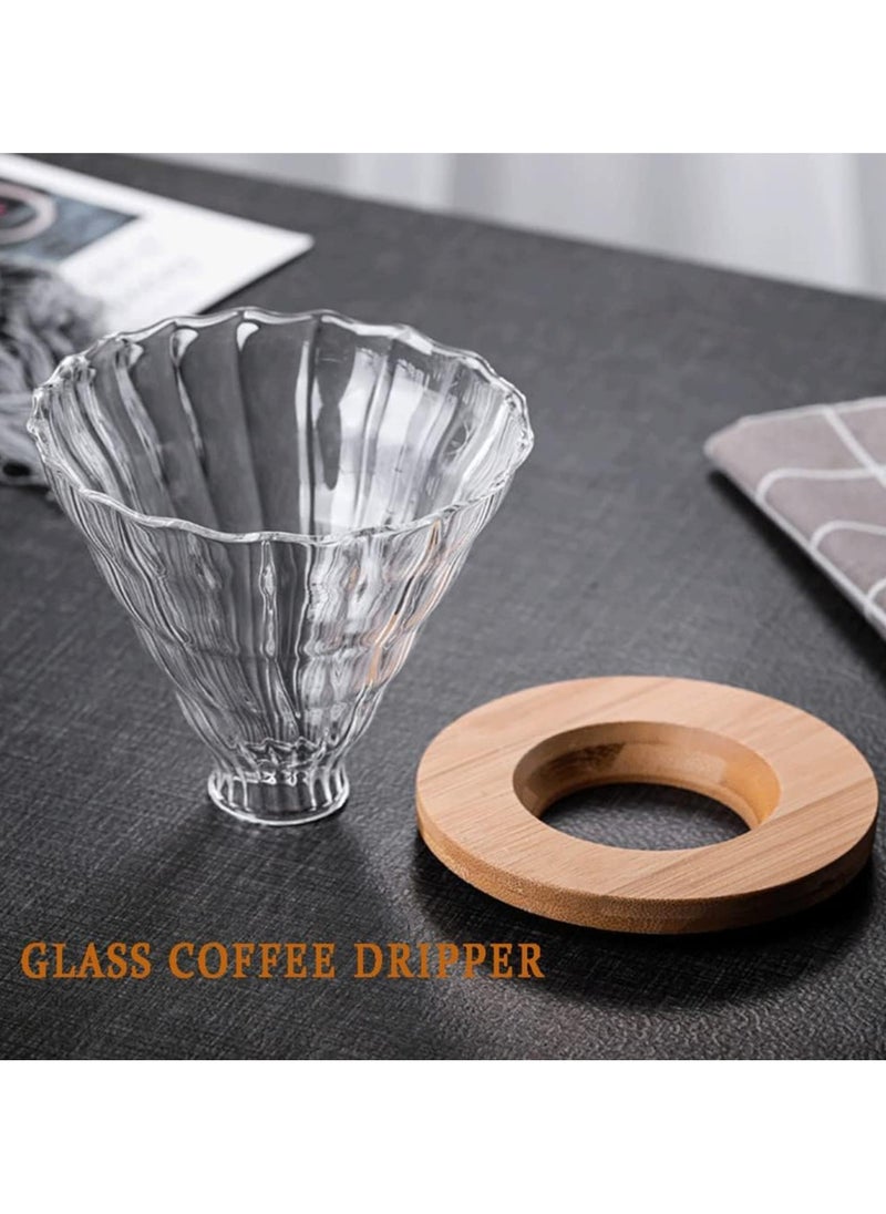 Generic Pour Over Coffee Maker - 20 OZ /600ML Glass Carafe Coffee Server with Glass Coffee Dripper/Filter, Drip Coffee Maker Set for Home or Office, 1-5 Cups  - Image 4