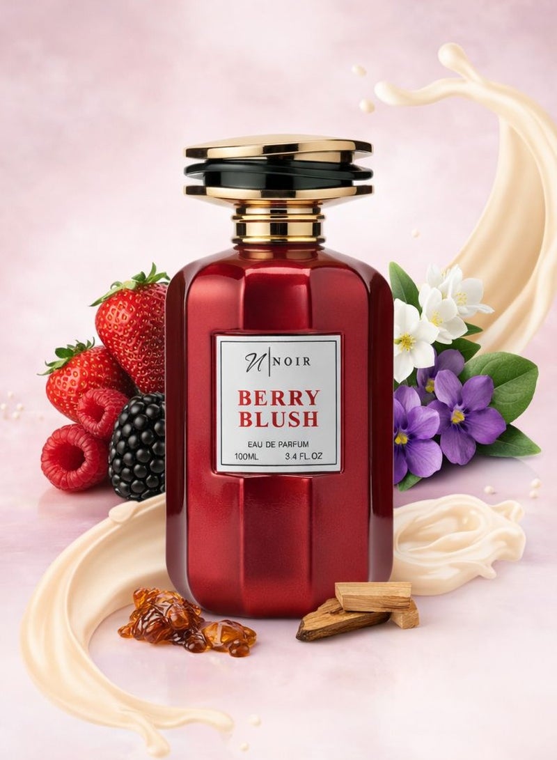 noir Berry Blush EDP  100ml, Long-Lasting Unisex Berry & Musk Fragrance - Image 1