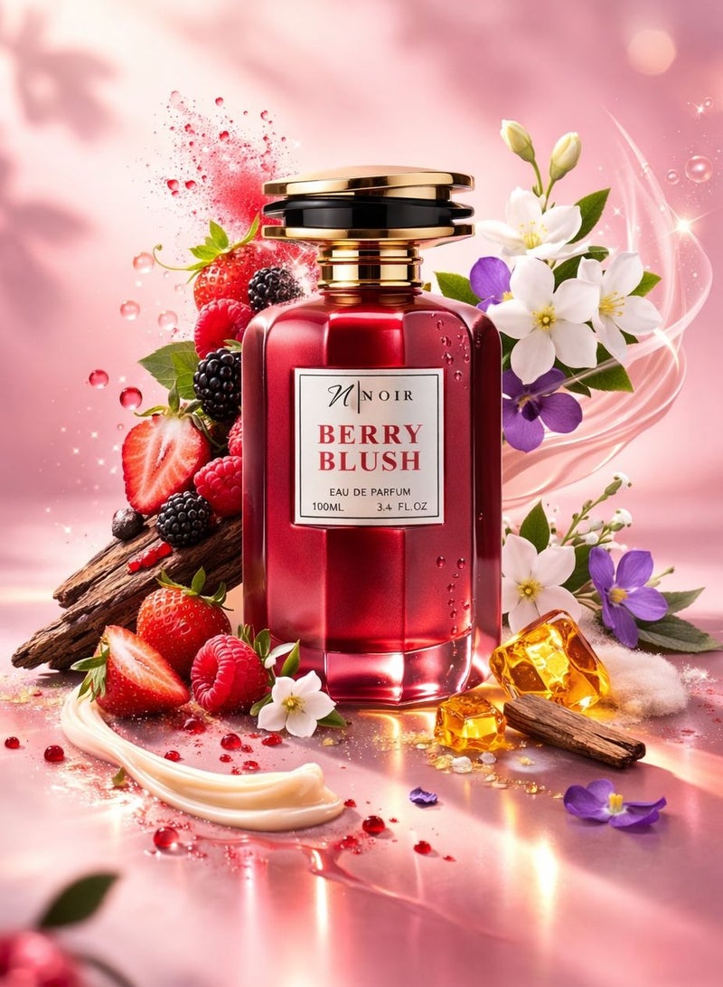 noir Berry Blush EDP  100ml, Long-Lasting Unisex Berry & Musk Fragrance - Image 2