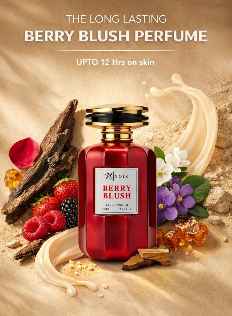 noir Berry Blush EDP  100ml, Long-Lasting Unisex Berry & Musk Fragrance - Image 3