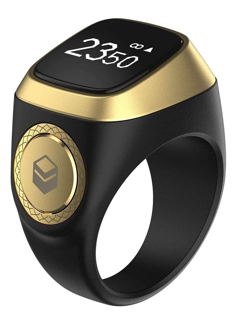iQIBLA Smart Tasbih Zikr Ring Lite New 2022  only 11.7g 22 MM  BLACK GRAY  - Image 1