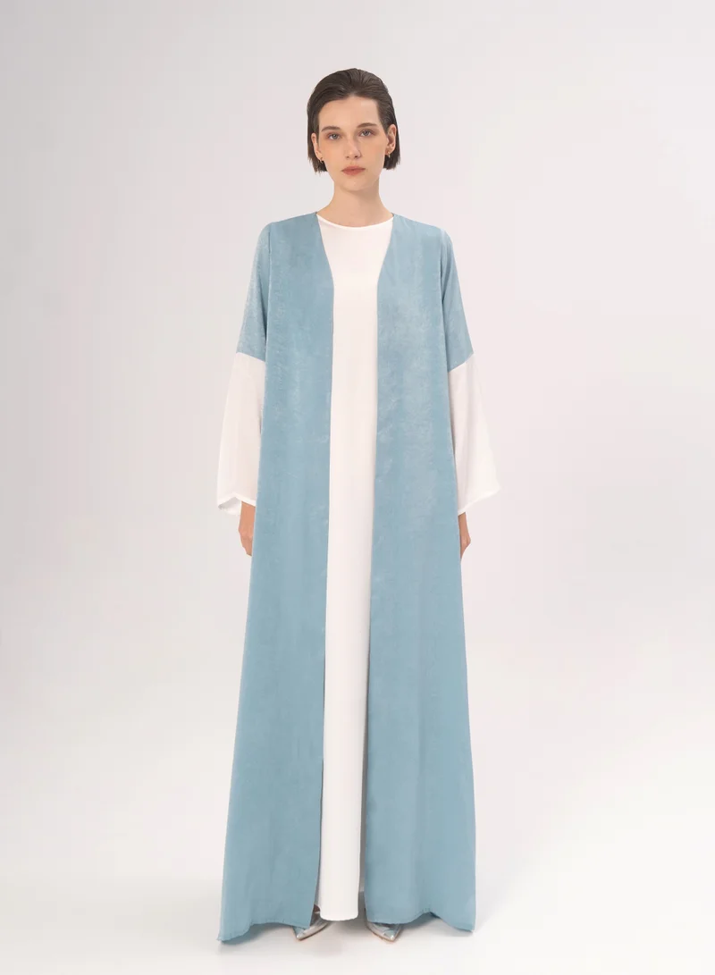 هدية المدينة  Baby Blue Oasis Open Abaya - HM