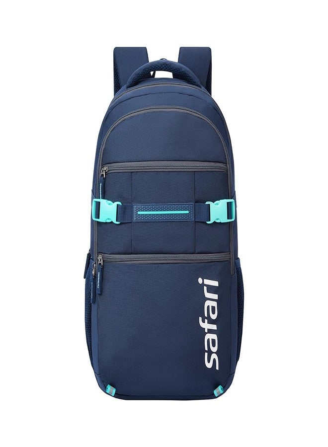 Safari Surge 30L Laptop Backpack Bag for Men & Women, School Bag for Boys & Girls, Ideal for Office/School/College, 2 Compartment Backpack with Rain Cover, Bottle Holder, & Organizer, Color Blue - Image 2