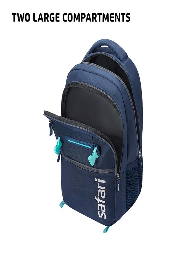 Safari Surge 30L Laptop Backpack Bag for Men & Women, School Bag for Boys & Girls, Ideal for Office/School/College, 2 Compartment Backpack with Rain Cover, Bottle Holder, & Organizer, Color Blue - Image 5