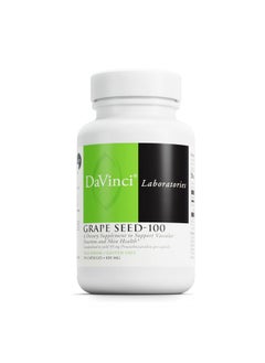 Davinci DAVINCI Labs Grape Seed-100 - Dietary Supplement to Support Immune System, Vascular Function and Healthy Skin* - with 100 mg Grape Seed Extract per Serving - Gluten-Free - 90 Vegetarian Capsules  - Image 1