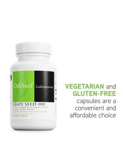 Davinci DAVINCI Labs Grape Seed-100 - Dietary Supplement to Support Immune System, Vascular Function and Healthy Skin* - with 100 mg Grape Seed Extract per Serving - Gluten-Free - 90 Vegetarian Capsules  - Image 3