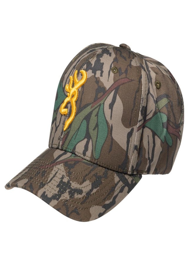 Browning Rimfire Cap, Buckmark Logo 3D, Mossy Oak Greenleaf Pattern - Image 1
