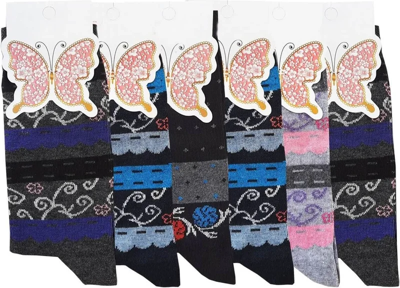 Hepsine Rakip Rival to All 6 Pack Women's Sock Socks Colorful Cotton Economical Comfortable