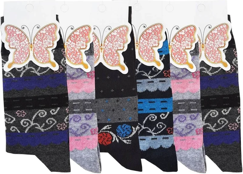 Hepsine Rakip Rival to All 6 Pack Women's Sock Socks Colorful Cotton Economical Comfortable