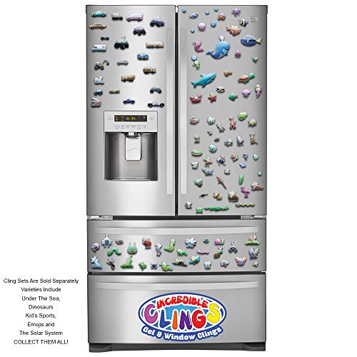 JesPlay Under The Sea Ocean Window Clings for Kids & Toddlers (by Jesplay USA - Reusable Window Stickers Gels & Decals) Puffy Sticker Activites for Car Plane Home - Underwater Animals Fish Mermaid Shark - Image 5