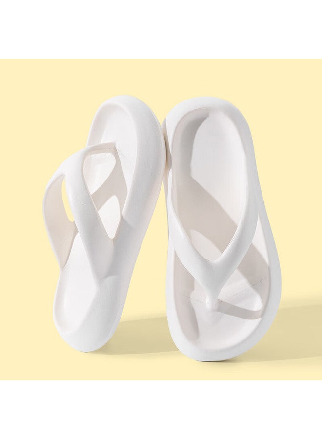 Yuzhaolin Women's Thick-soled Slip-on Slippers With A Stepping Feel Yq690 White Size 36/37 - Image 2