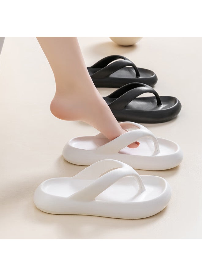 Yuzhaolin Women's Thick-soled Slip-on Slippers With A Stepping Feel Yq690 White Size 36/37 - Image 1
