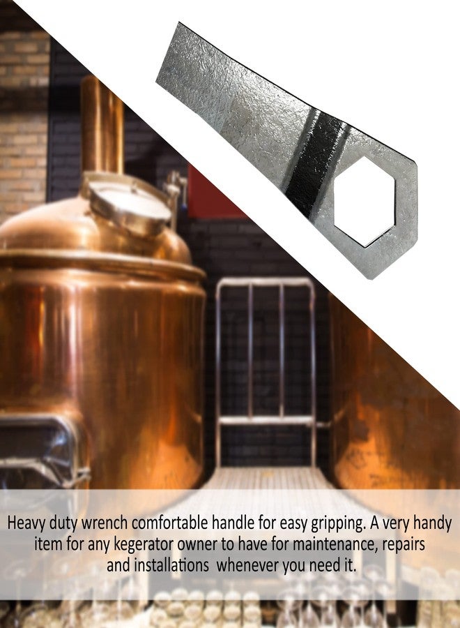 Kegconnection, LLC - Kegconnection Co2 Regulator Metal Wrench - Homebrew, Draft Beer Keg System Tool - Kegerator Nitrogen or CO2 Regulator Wrenches - Image 5