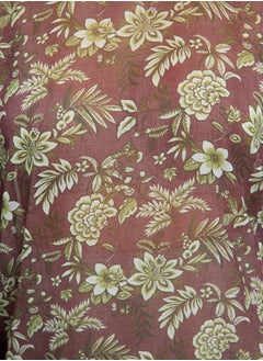 trendyol Brown Floral Patterned Oversize Wide Pattern Woven Blouse TWOAW25BZ00288  - Image 4