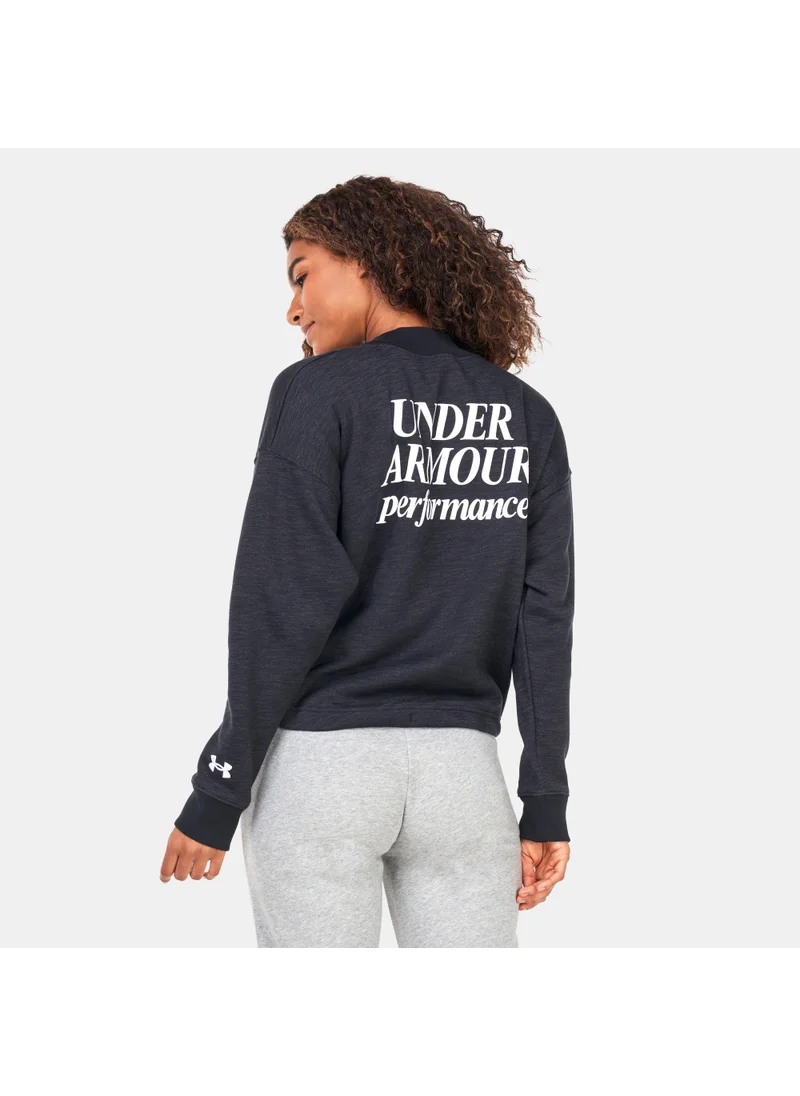 UNDER ARMOUR Women's Essential Script Crewneck Sweatshirt