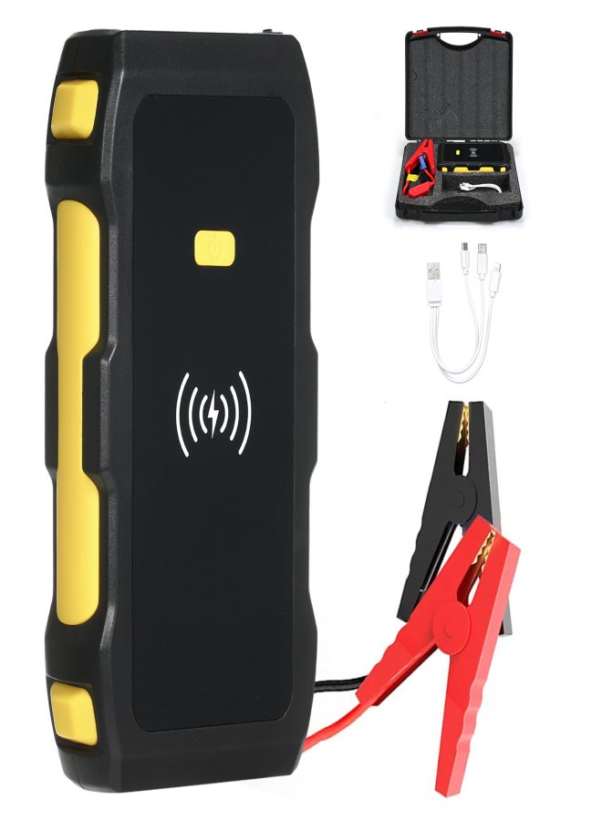 Strong Power Car Jump Starter and Power Bank Large Capacity 1200A Peak 12V Portable Car Battery Starter with LED Light/USB Wireless Quick Charge Safety Protection - Image 1